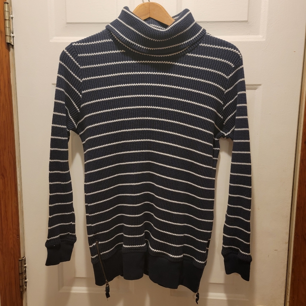 LL Bean striped nautical sweater. Size Medium